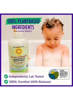 California Baby Tea Tree & Lavender Baby Shampoo And Body Wash - Allergy Tested Baby Soap and Toddler Shampoo, for Dry, Sensitive Skin, 100% Plant-Based - USDA Certified, 251 mL / 8.5 fl. oz.  - Image 4