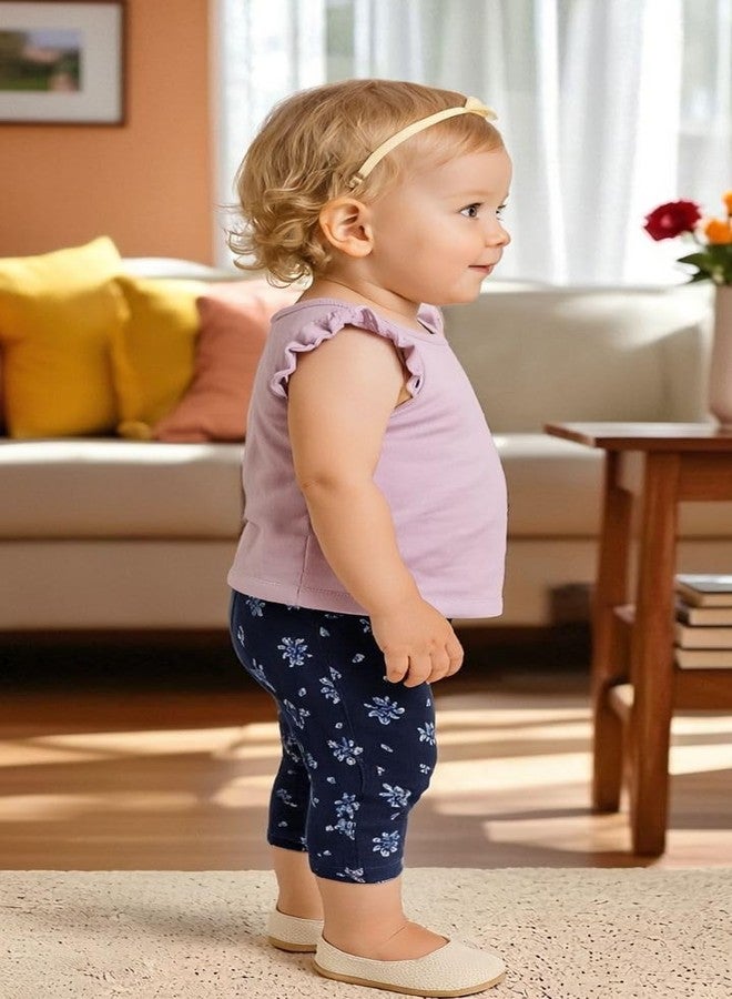 KRYPTIC Infant Navy printed pure cotton elasticated waist band Capri(Navy_1-6-9M) - Image 3