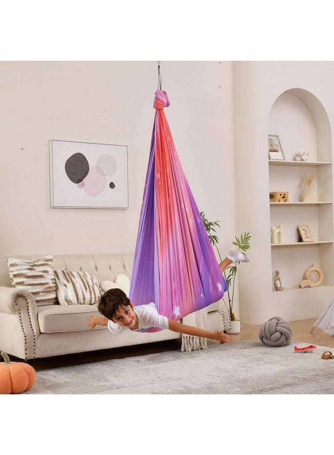 SUCHDECO Sensory Swing Indoor Outdoor for Kids, Therapy Swing for Kids, Swing Hammock for Child & Adult with Autism, Sensory Joy Therapy Swing for Kids Joy Therapy Swing for Kids(Meteor) - Image 4