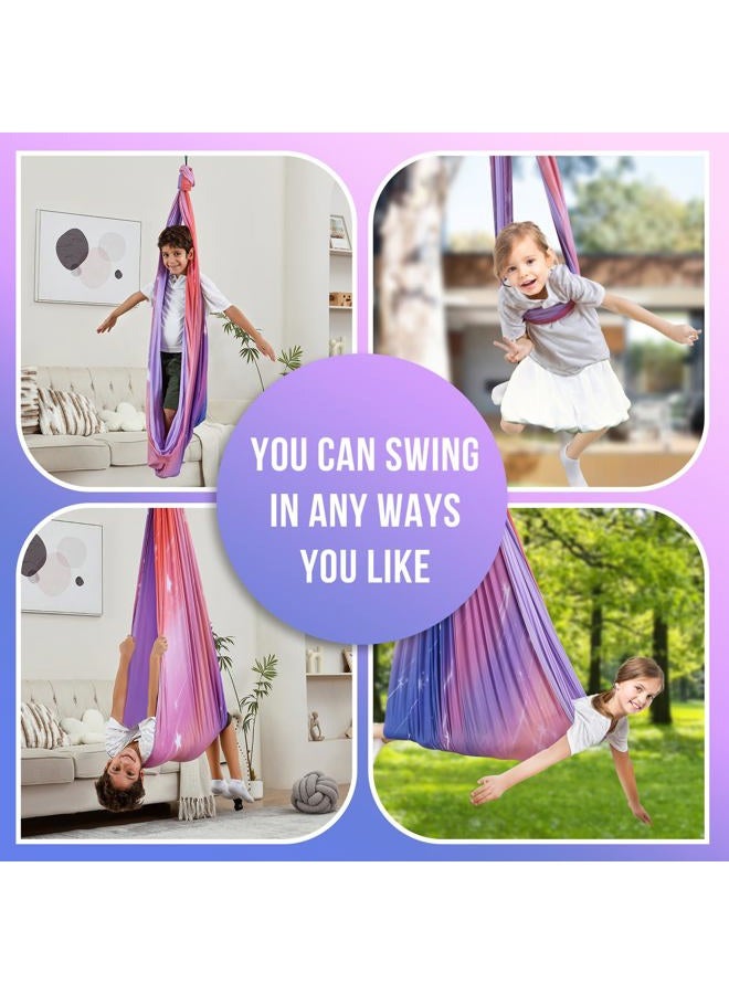 SUCHDECO Sensory Swing Indoor Outdoor for Kids, Therapy Swing for Kids, Swing Hammock for Child & Adult with Autism, Sensory Joy Therapy Swing for Kids Joy Therapy Swing for Kids(Meteor) - Image 3