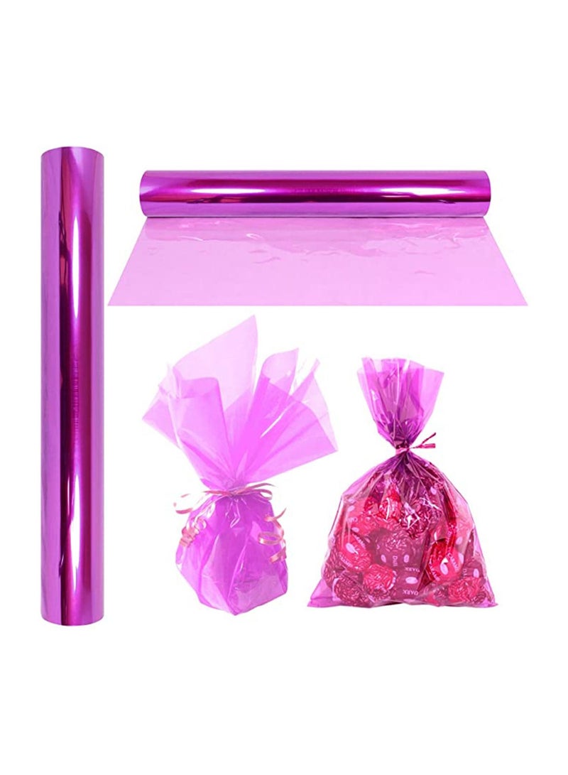 SYOSI Soft and Easy to Wrap, A Useful Teaching Tool, Cellophane Wrap Roll Lavender, Transparent Lavender, Gifts, Baskets, Treats, Cellophane Wrapping Paper, Colorful Cello Easter, Spring Color - Image 1