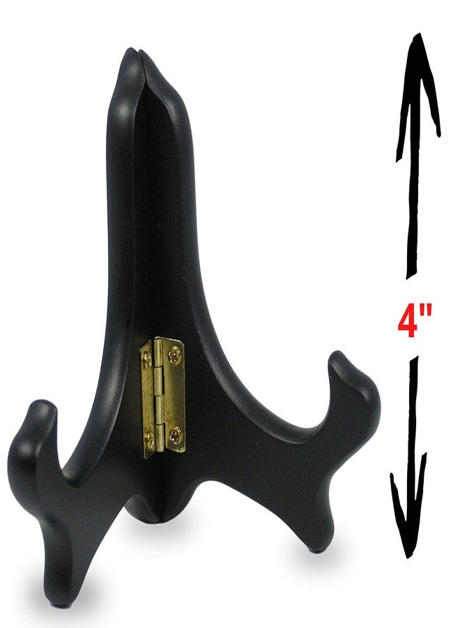 BANBERRY DESIGNS Black Folding Wood Easels - Premium Quality Display Stands - Set of 3 - Ideal for Small Plates Plaques Books Tiles - 4" H - Image 3