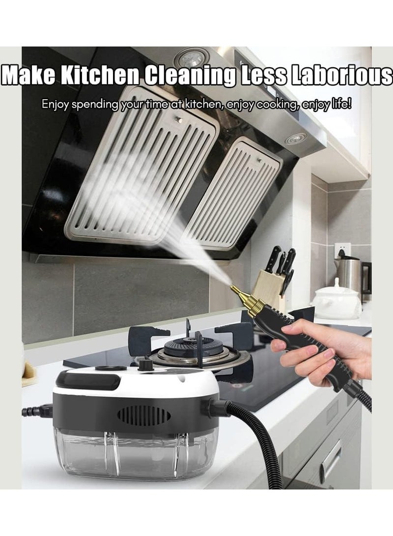 DubaiGallery 2500W Portable Handheld Steam Cleaner High Temperature Pressurized Steam Cleaning Machine with Brush Heads and Gloves for Kitchen Furniture Bathroom Car - Image 3