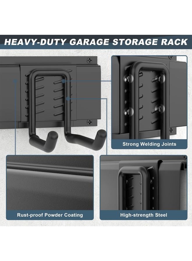 Ultrawall Garage Storage Organization, Garden Tool Organizer Garage Organizer Wall Mount Yard Tool Organizer Rack with 15 Hooks, Heavy Duty Wall Holders,22 Pcs - Image 3