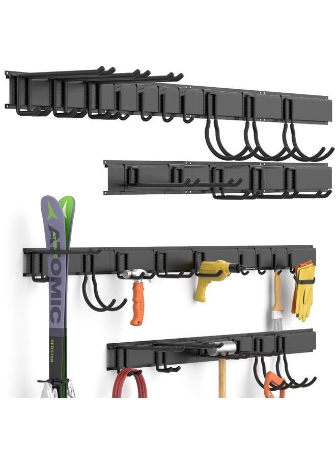 Ultrawall Garage Storage Organization, Garden Tool Organizer Garage Organizer Wall Mount Yard Tool Organizer Rack with 15 Hooks, Heavy Duty Wall Holders,22 Pcs - Image 1