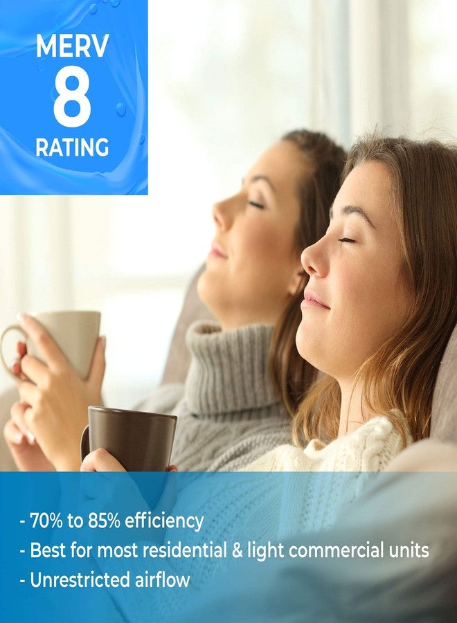 SpiroPure فلاتر هواء مطوية من SpiroPure مقاس 11.5 × 21.5 × 1 بوصة، تصنيف MERV 8 - صنع في الولايات المتحدة الأمريكية (عبوة من 6 فلاتر) - Image 3