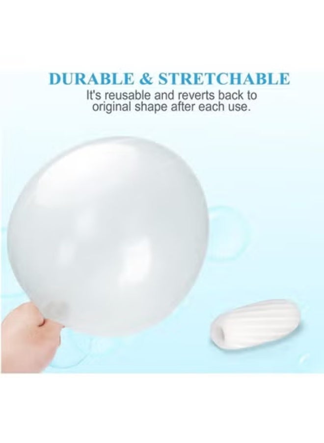 4 Pack Silicone Elastic Sleeves, Leak Proof, Reusable Accessory for Most Travel Container in Luggage, White - Image 4