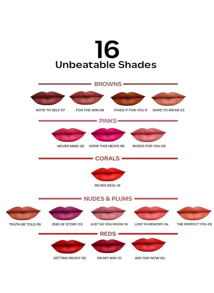 Faces Canada - Comfy Matte Liquid Lipstick Color Getting Ready 02 - Matte Lipstick, Super Smooth Long Lasting - Intense Matte Color Enriched With Almond Oil And Vitamin E - (3 ml) - Image 1