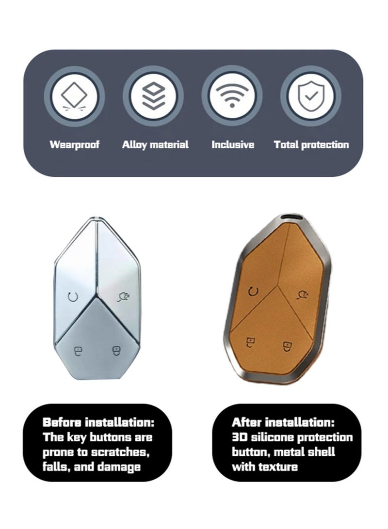 صممت خصيصا لسيارة ليوبارد 5 ، يغطي غطاء المفتاح بشكل مثالي مفتاح السيارة الأصلي ، والذي مصنوع من مواد سبيكة الزنك المضادة للسقوط ومقاومة للارتداء الراقية. - Image 4