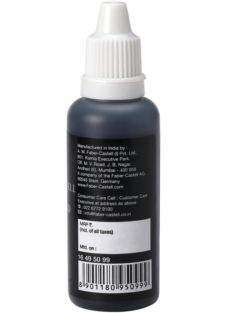 FABER-CASTELL - Stamp Pad Ink Refill 30 ml, Black - Image 1