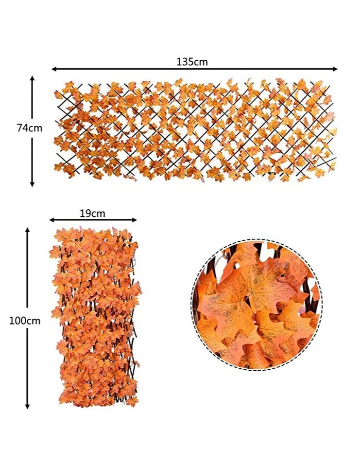 FFD Expandable Faux Ivy Fence, Artificial Leaf Fence Garden Fence,Artificial Privacy Screen Decor for Outdoor Wall - Image 3