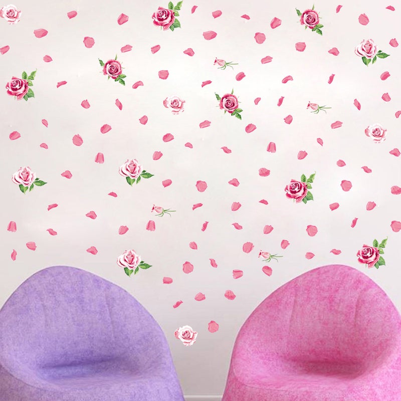 5pcs Valentine's Day Stickers Adorable Window Decals Rose Petal Decal Stickers - Image 4