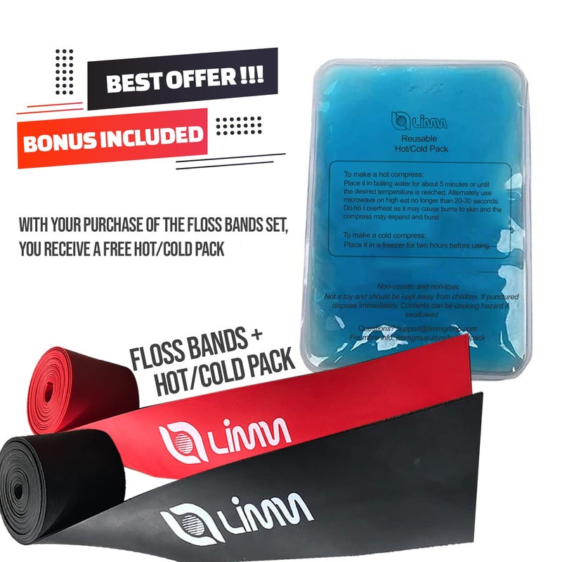 Limm Muscle Compression Floss Bands - Tack and Flossing Bands for Mobility, Fitness, and Recovery - Best for Athletes, Therapy and Injury - Includes 2 Levels of Compression, Travel Pouch and Ice Pack - Image 3