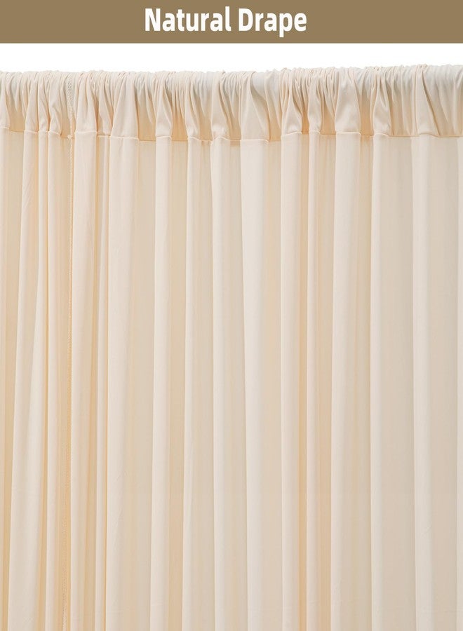 ESGOTBME 30x10ft Wrinkle Free Backdrop Curtain for Parties Soft Fabric Drapes Wedding Cream Curtain Backdrop for Birthday Party Decorations Background for Photography 5x10ft,6 Panels - Image 5