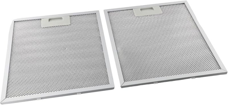 12 × 10 بوصة مرشح شفاط المدخنة 2 قطعة شبكة شاشة لمروحة العادم بدون مجرى - Image 4