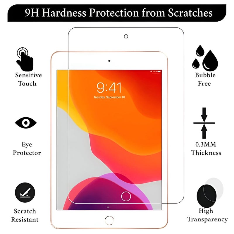 SPCORE Tempered Glass Screen Protector for Apple iPad Mini 5 / iPad Mini 4 7.9 Inch Full Screen Coverage With Easy Installation Kit - Image 2