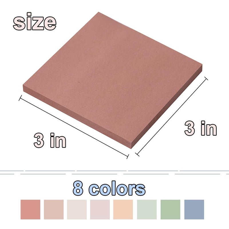 Kozerite (16 Pack) Pop Up Sticky Notes 3x3 in Accordion Stickies Super Sticking Power Memo Pads Vintage Colors - Image 3