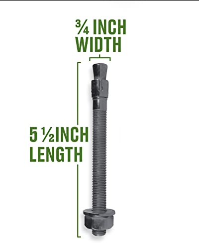 Hillman 371958 Wedge Anchor, 3/4 X 5-1/2-Inch, 10-Pack , Zinc - Image 3