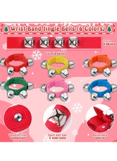 Generic 12PCS Musical Instruments Set: Hand Bells, Wrist Bands, Egg Shakers and Jingle Bells for Kids' Parties and Band Activities  - Image 2