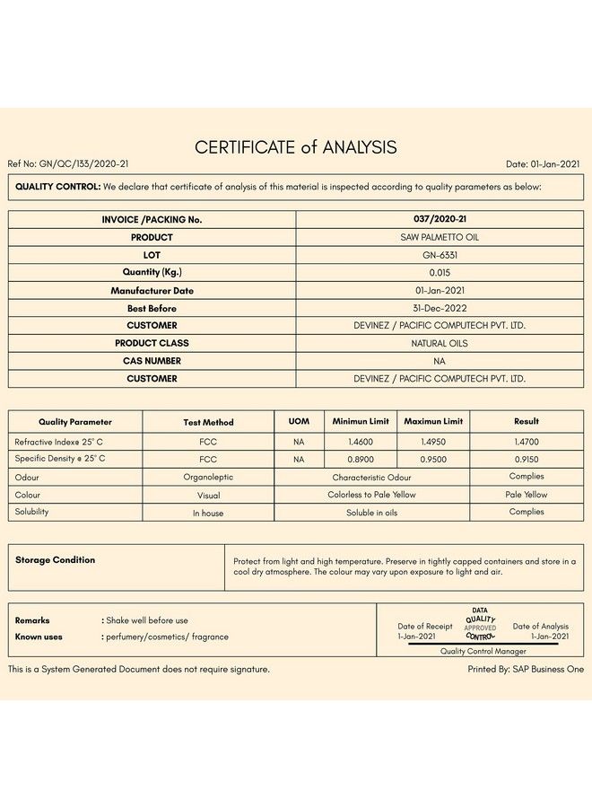 Devinez زيت ساو بالميتو المعتمد 10 مل (سيرينوا ريبينز) 100% نقي وطبيعي وغير مخفف من الدرجة العلاجية للعناية بالبشرة والشعر مع قطارة زجاجية وزجاجة زجاجية - Image 4