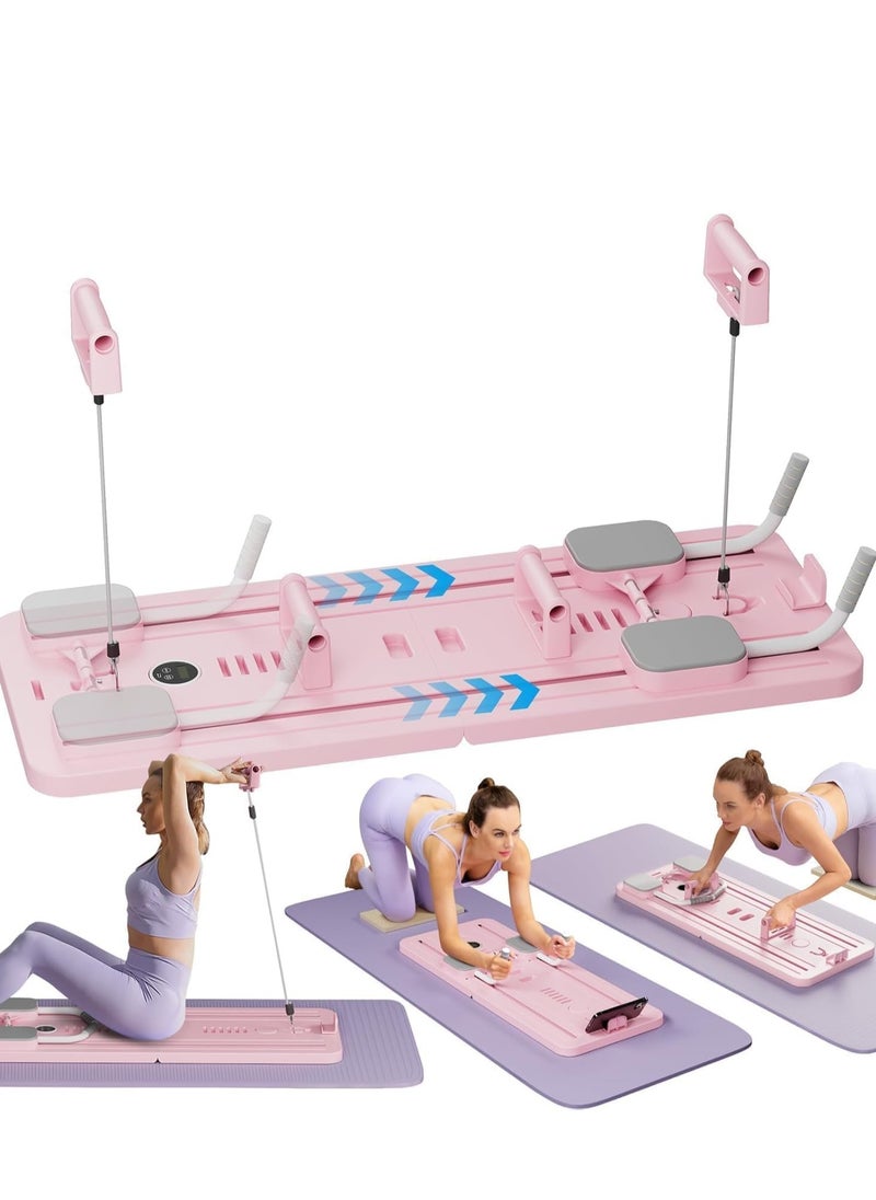 0TO1 TECH Pilates Board, Pilates Reformer Set, 8 in1 Pilates Reformer Machine with Timer, Multi-Purpose Foldable Pilates Reformer Board for Home  - Image 1