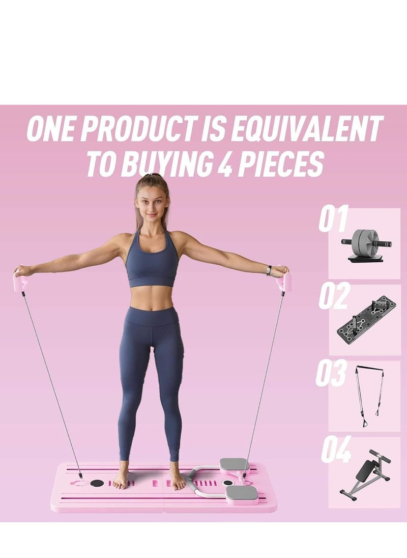 0TO1 TECH Pilates Board, Pilates Reformer Set, 8 in1 Pilates Reformer Machine with Timer, Multi-Purpose Foldable Pilates Reformer Board for Home  - Image 2