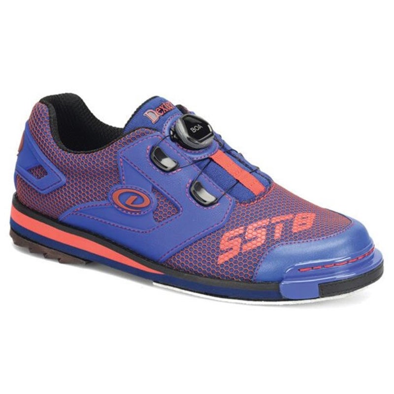 Dexter Mens Wide Width SST 8 Power Frame Boa Bowling Shoes for Right and Left Handed Bowlers Mens Wide EE Shoe Sizing BlueRed 95
