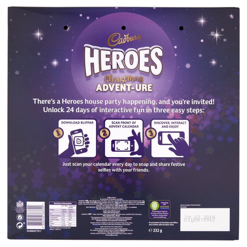 Cadbury Heroes Advent Calendar Chocolate 230g - Image 2