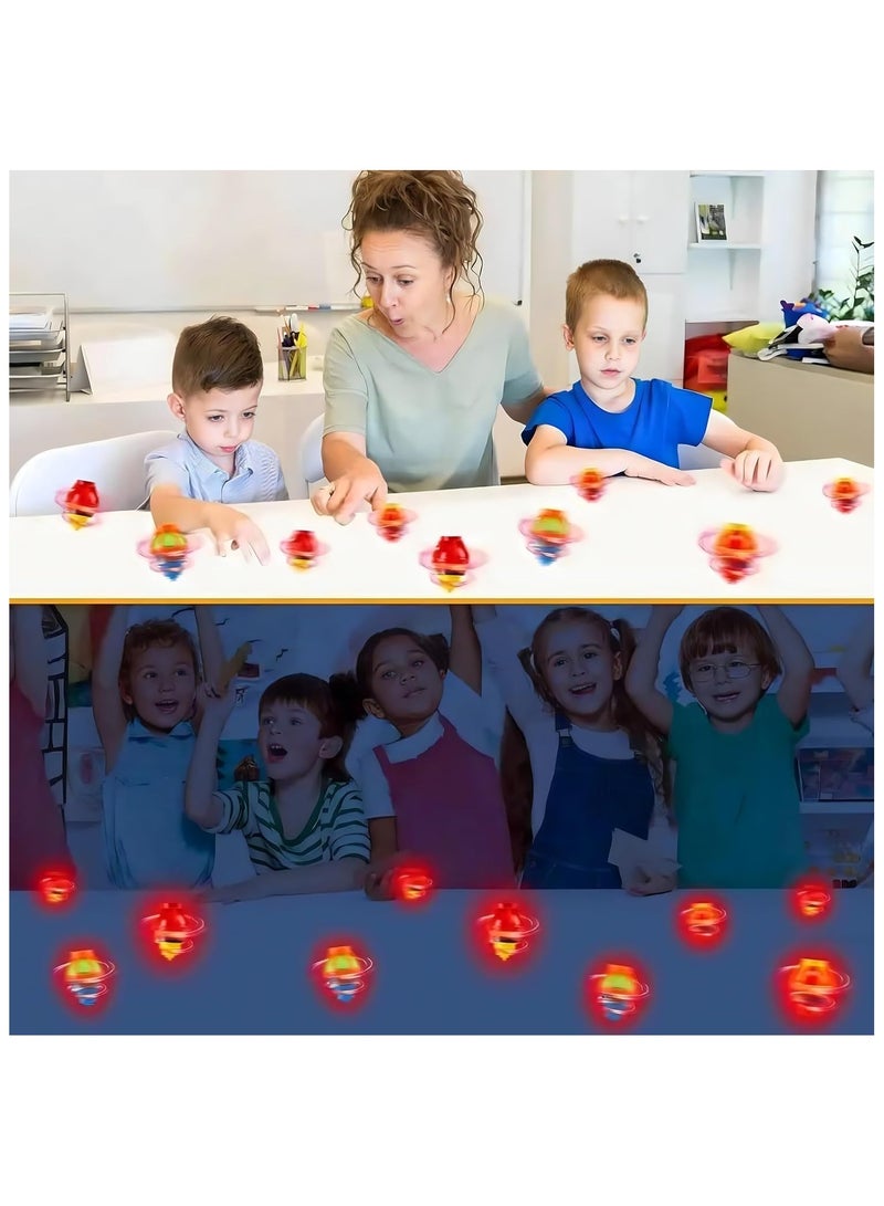 REZZOSS New Rezzoss 12pcs Flashing Gyro Spinner, LED Light Up Flashing Spinning Tops with Gyroscope, Motion Colorful Spinning Tops for Kids, Novelty Goodie Bag Fillers Gifts Stuffers for Birthday Party Favors - Image 3