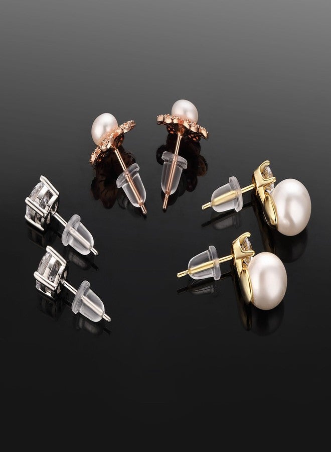 Catinee Silicone Earring Backs,70pcsSoft Clear Earring Backs for Studs/Droopy Ears - Image 4