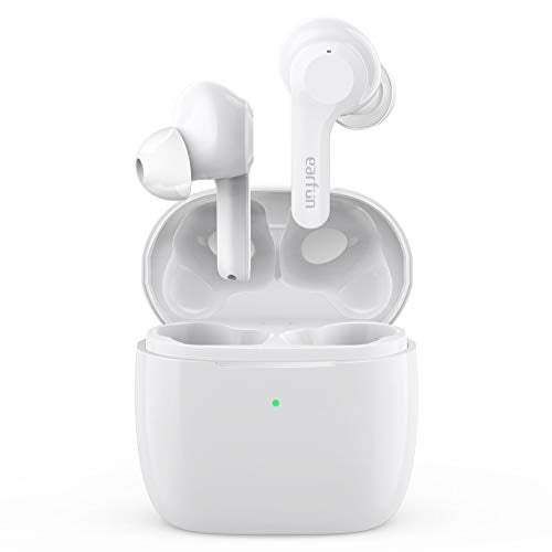 Earfun Air Wireless Earbuds, [What Hi-Fi Awards] Bluetooth Earbuds With 4 Mics, Sweatshield Ipx7 Waterproof, Game Mode, Wireless Charging, Deep Bass, Usb-C Fast Charge, 35Hrs, White - In Ear - Image 1