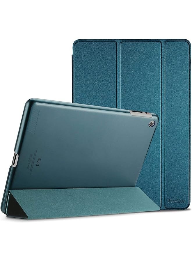 Procases ProCase iPad 2 3 4 Case (Old Model) – Ultra Slim Lightweight Stand Case with Translucent Frosted Back Smart Cover for Apple iPad 2/iPad 3 /iPad 4 -Teal - Image 1