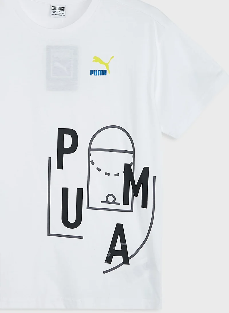 PUMA Kids Classics Ftr Baller Logo T-Shirt