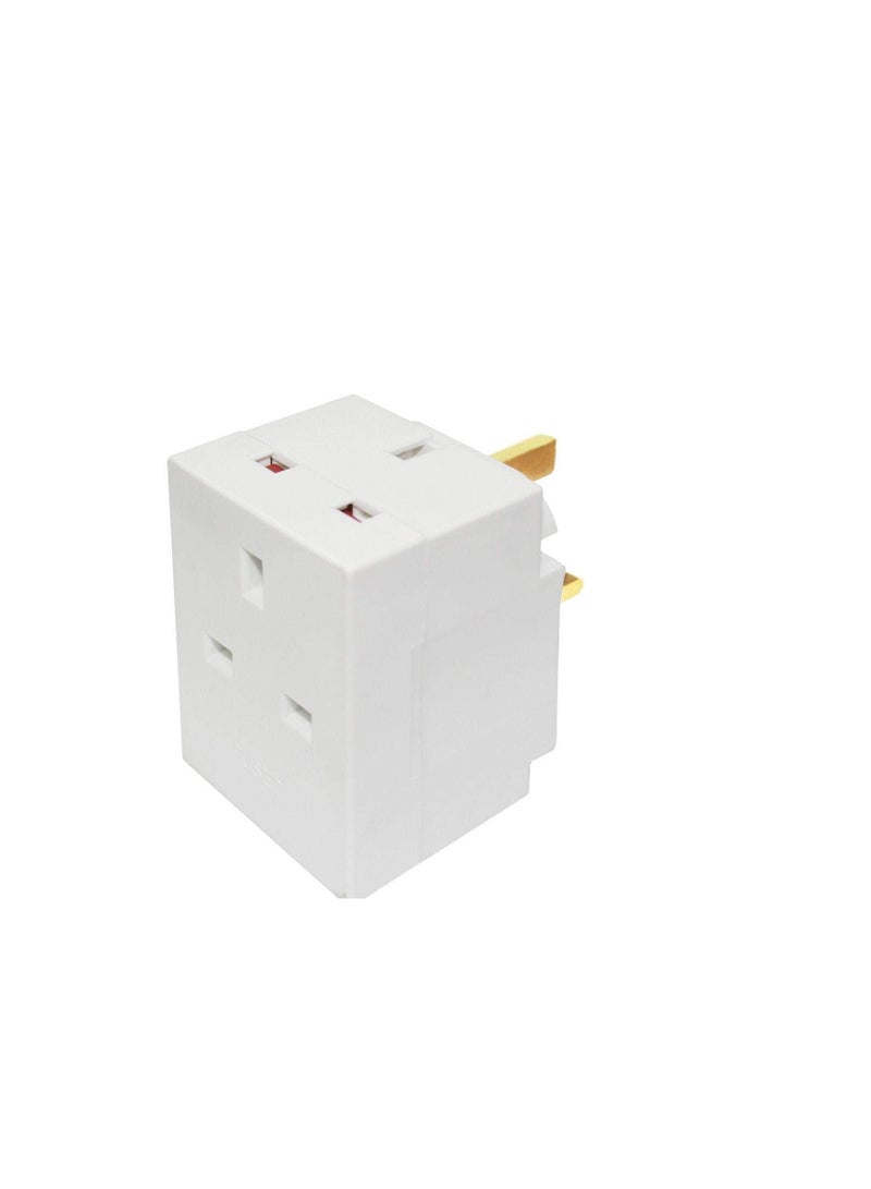 ABBASALI 3 Way UK Mains 13 AMP 240V Household Multi Plug Fused Adapter - Image 1