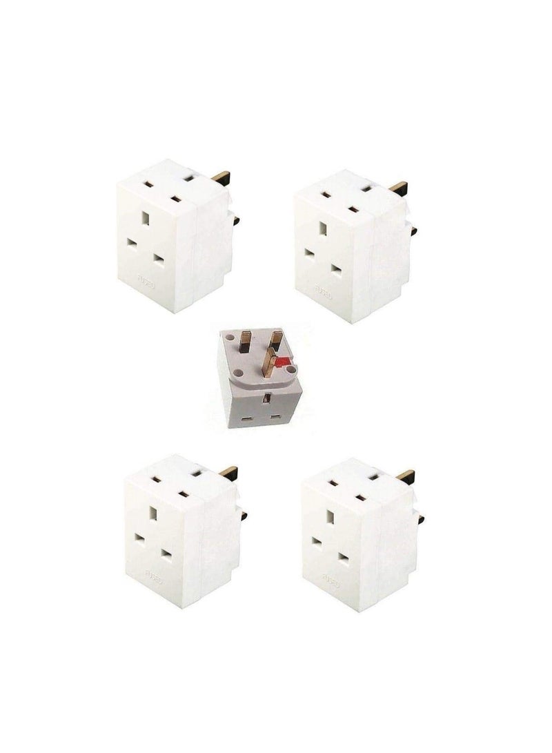 ABBASALI 3 Way UK Mains 13 AMP 240V Household Multi Plug Fused Adapter - Image 3