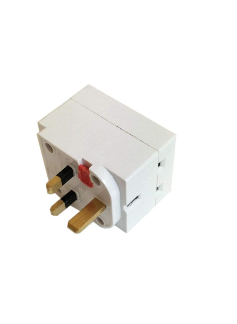 ABBASALI 3 Way UK Mains 13 AMP 240V Household Multi Plug Fused Adapter - Image 2