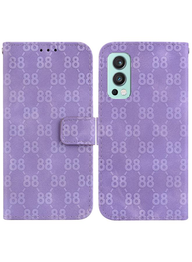 S-TOP Case For OnePlus Nord 2 5G Double 8-shaped Embossed Leather Phone Case - Image 1