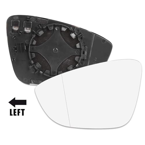 TOP-VIGOR 1-Pack Left Driver Side Heated Convex Mirror Glass, Compatible with 2009-2016 Volkswagen CC, Eos, Passat, Easy to Install with Backing Plate - Image 5