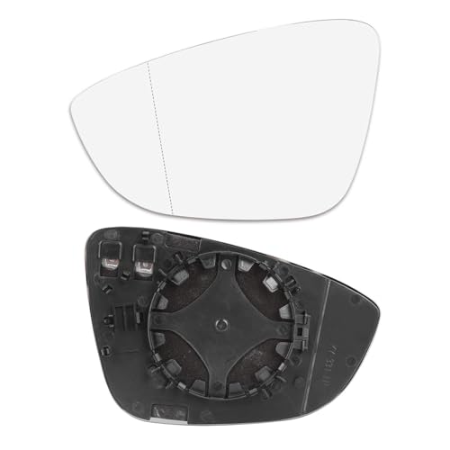 TOP-VIGOR 1-Pack Left Driver Side Heated Convex Mirror Glass, Compatible with 2009-2016 Volkswagen CC, Eos, Passat, Easy to Install with Backing Plate - Image 1
