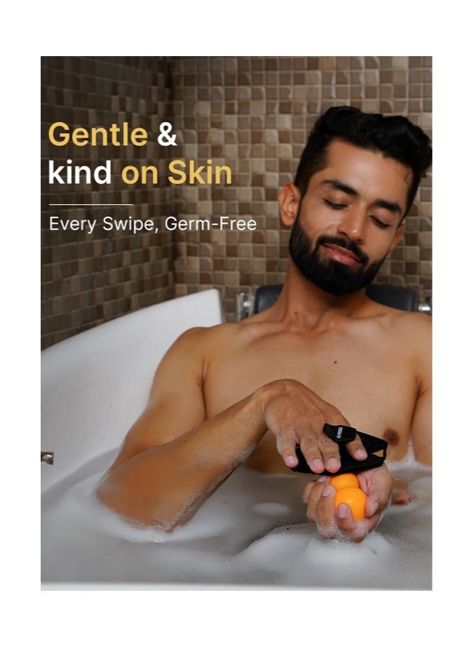 MENHOOD Menhood The Scoob Set of 2 – Premium Silicone Body Brush & Scrubber for Gentle Exfoliation, Nourishing & Deep Cleaning – Hygienic, Long-Lasting, Reusable with Anti-Slip Ergonomic Handle - Image 4