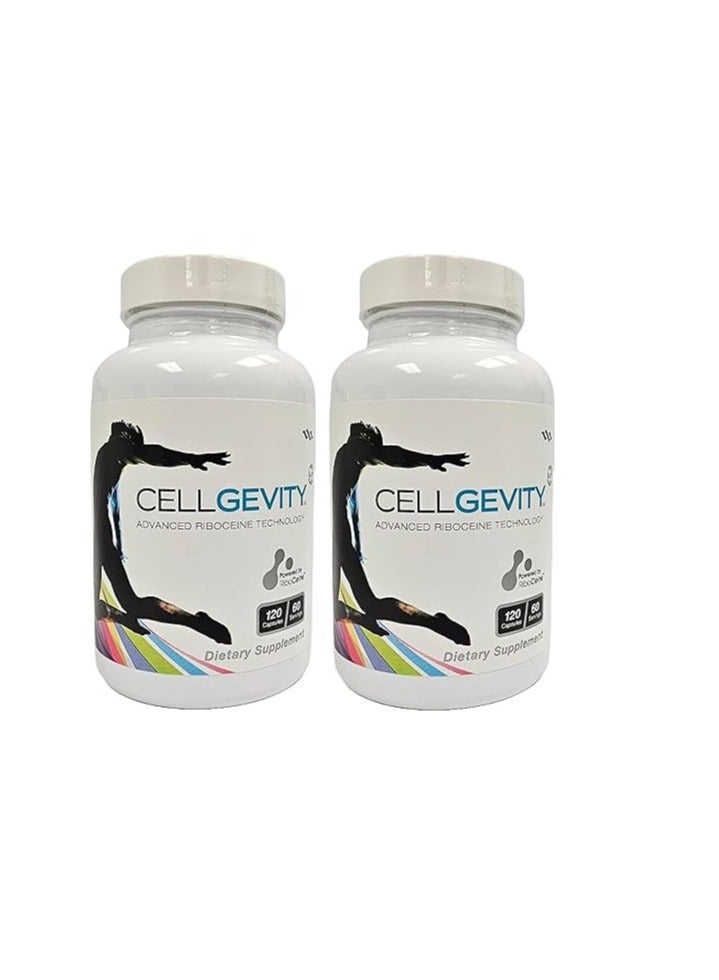 Cellgevity Advanced Riboceine Technology, 120 Vegetable Capsules, 60 Servings Pack of 2