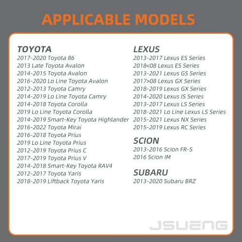 Jsueng حساس TPMS من Jsueng مناسب لتويوتا لكزس سايون، استبدال حساس نظام مراقبة ضغط الإطارات لـ RAV4 كامري كورولا يارس بريوس، يستبدل 42607-06020 4260706060 PMV-C010 مجموعة من 4 - Image 2