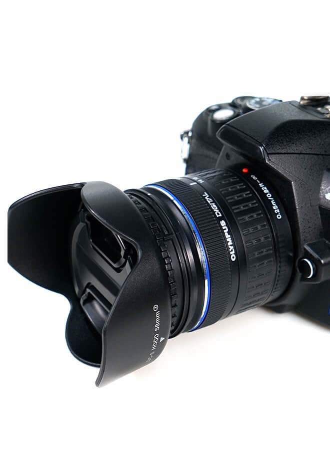 Bliszaar 58mm Tulip Flower Lens Hood for DSLR/Mirrorless Cameras, Anti Glare Multi Petal Lens Protection Mount  - Image 3