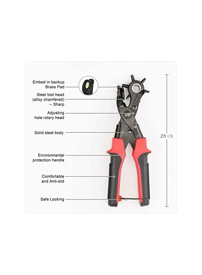 PROMASS Puncher Tool Drift Punches Leather Hole Punch for Belt, Watch Bands, Saddles, Straps and More, Professional Leather & Fabric Hole Puncher for Crafts & DIY, Belt Hole Puncher, Punch Plier  - Image 5