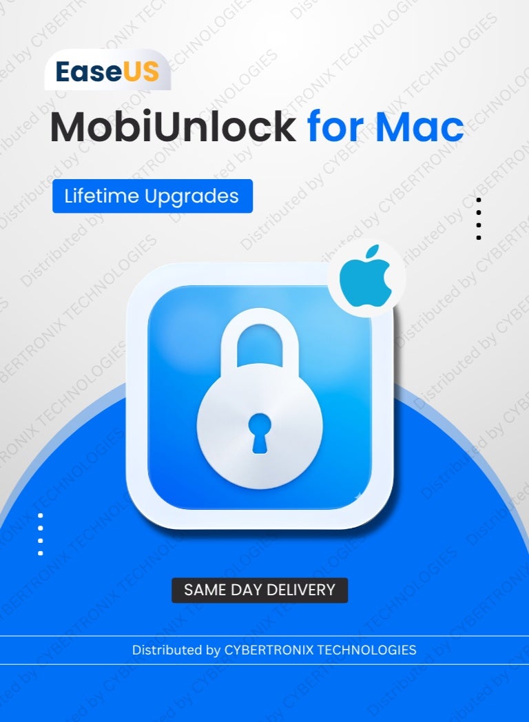 EaseUS MobiUnlock for Mac |1Device Lifetime | Digital License | Same Day Delivery