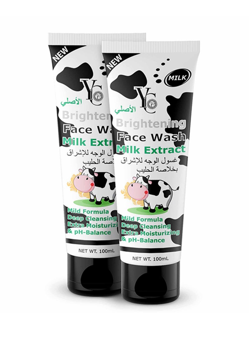 YC Brightening Face Wash with Milk Extract 100 ml - 2 pcs