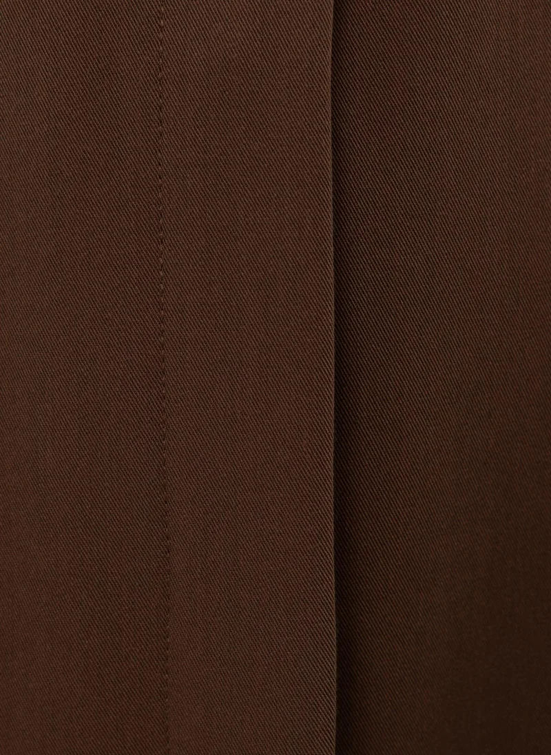Lichi  Midi dress with waist pleats and wide belt for Women | Best Price UAE
