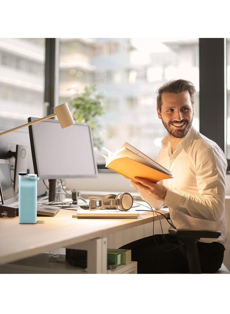 SOLARAE Collapsible Water Bottle Foldable Water Bottle BPA Free for Travel Sports Bottles with Triple Leak Proof Lightweight 20oz (Blue) - Image 5