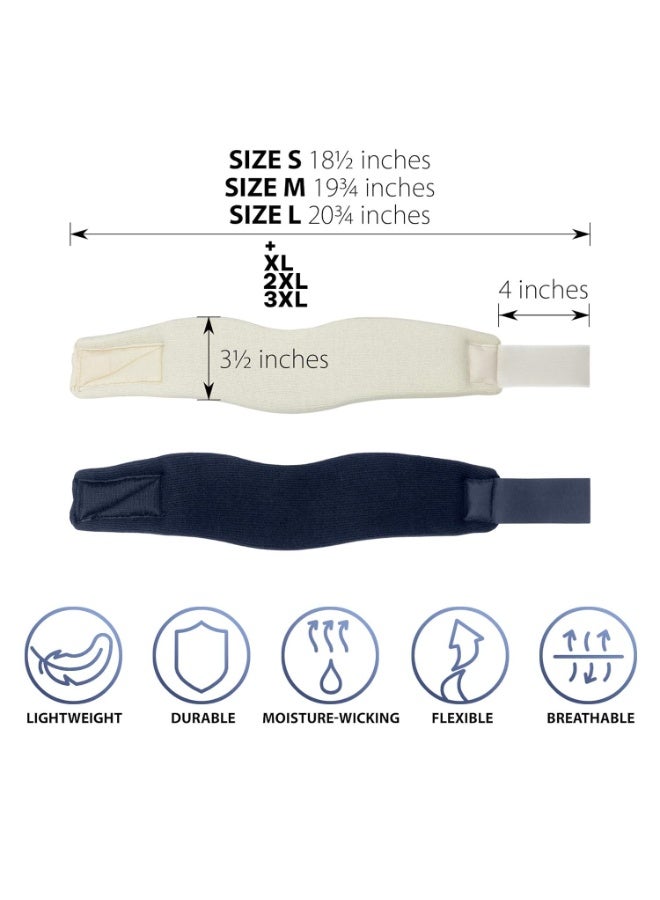 دعامة رقبة طبية فاخرة - مصنوعة من قماش ناعم - توفر دعماً وتثبيتاً مريحاً للفقرات - لون كحلي - قابلة للتعديل - مقاس: كبير (L) - Image 4