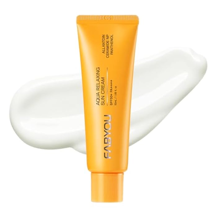 Fabyou Aqua Relaxing Sun Cream SPF50+ PA++++ 50ml - Korean Skincare for UV Protection with a No White Cast, Lightweight & Non-Greasy, Moisturizing Sunscreen - Image 1